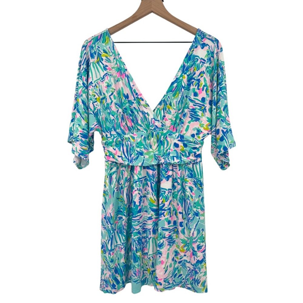 Lilly Pulitzer Blue and Pink Floral Romper - Picture 2 of 12